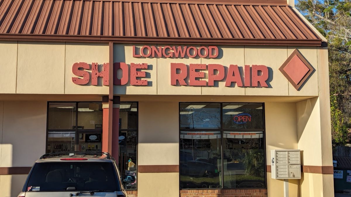 Longwood Shoe Repair storefront in Longwood, Florida